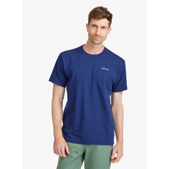 Allbirds Allgood Cotton Logo Tee Men's Size Small Deep Navy Blue New With Tags! - Picture 1 of 6